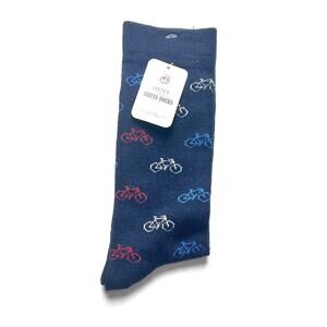 Bicycle Print  Logo Design Multi-color Style Crew Socks NWT